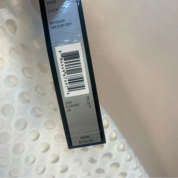 Tahari Circle Eyelet White Lace Shift Dress - Picture 13 of 15